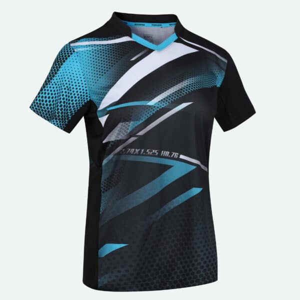PONGORI Damen Tischtennis T-Shirt - TTP560 schwarz/blau