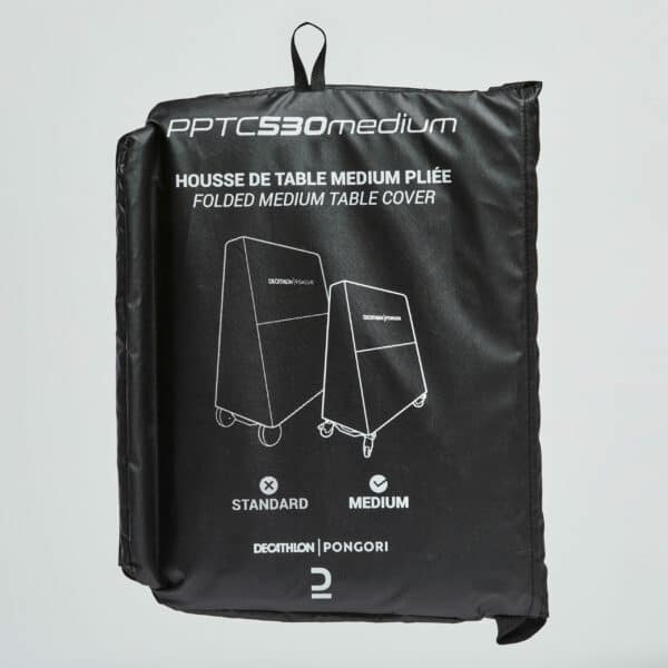 PONGORI Schutzhülle PPTC530 Medium für Outdoor Tischtennisplatte zugeklappt schwarz