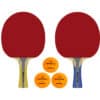PONGORI Tischtennis-Set 2 Schläger TTR 100 3* Allround und 3 Bälle orange TTB 100* 40+