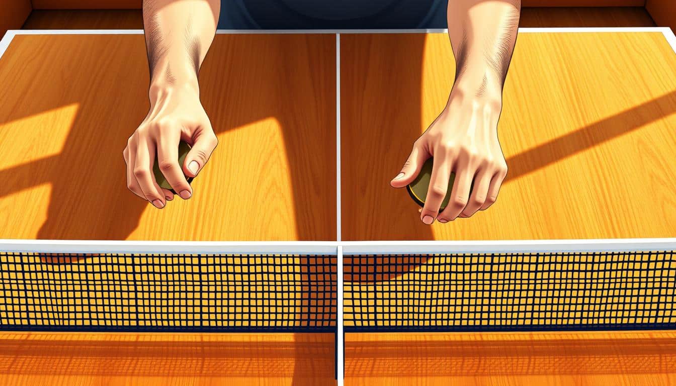 darf man beim tischtennis mit der hand spielen