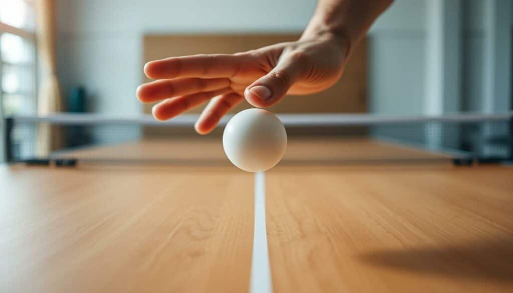 wie hoch muss der ball beim tischtennis aufschlag geworfen werden